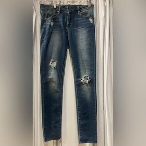 Articles Of Society Dark Blue Distressed Skinny Jeans
